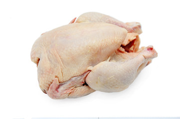 raw chicken isolated on white background