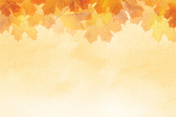 Textured Autumn leaf background with room for copy space.