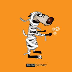 Happy Birthday smile wolf gift card