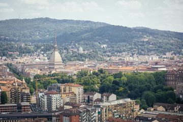 Fototapeta na wymiar Turin, Italy, Aerial View