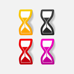 realistic design element: hourglass
