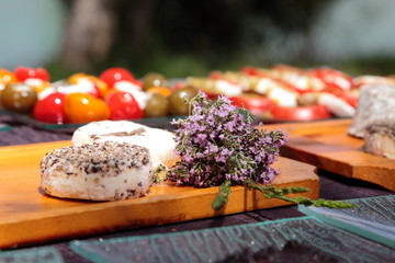 Goat cheese with thyme