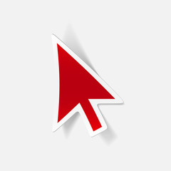 realistic design element: cursor, arrow