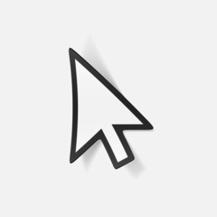 realistic design element: cursor, arrow