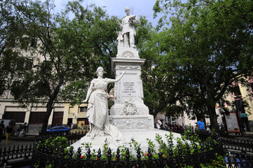 Fototapeta na wymiar Statue of Francisco de Albear in Havana, Cuba