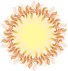 Round design. Sun symbol