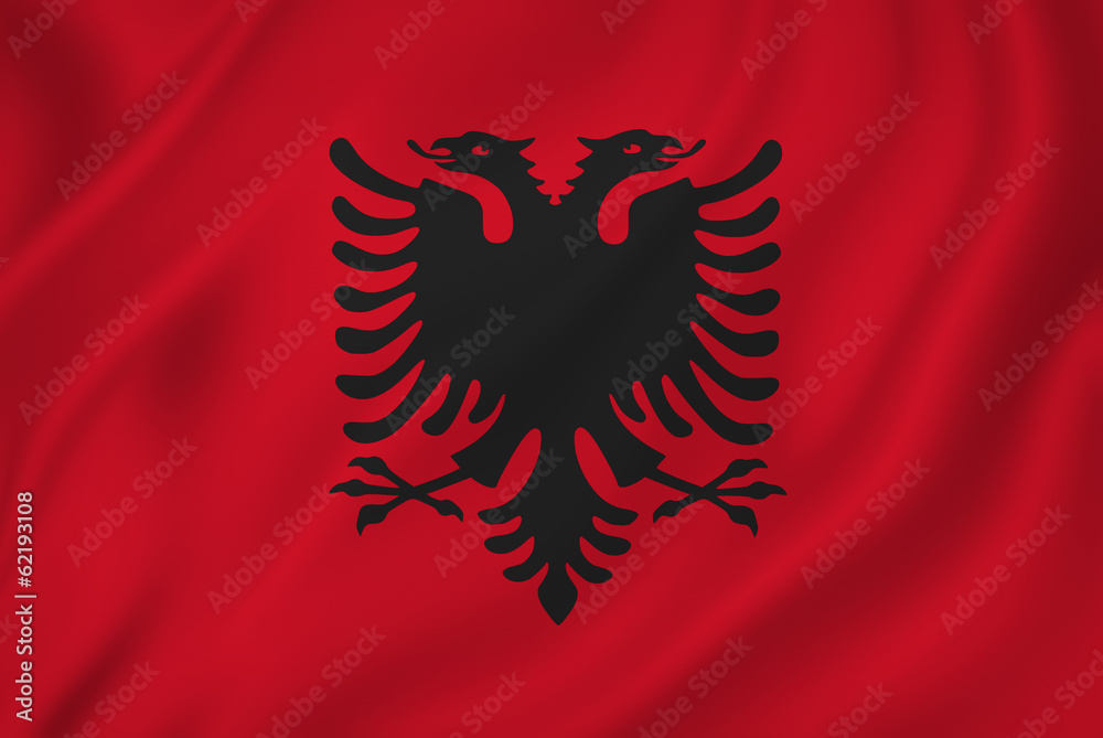 Wall mural Albanian flag