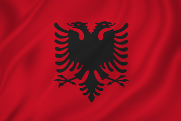 Albanian flag - obrazy, fototapety, plakaty