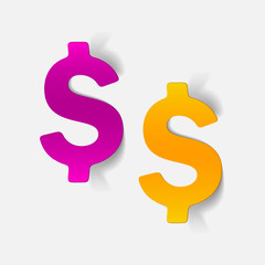 realistic design element: money