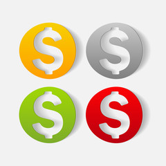 realistic design element: money