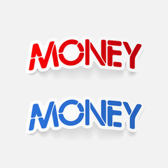 realistic design element: money