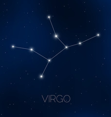 Obraz na płótnie Canvas Virgo constellation in night sky