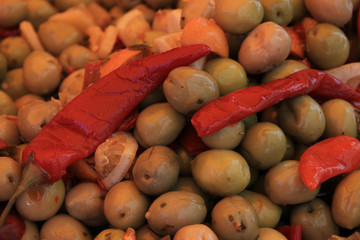 Olives at a French market