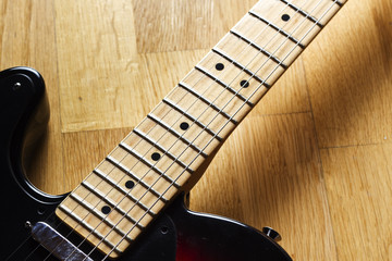 Electric guitar close up