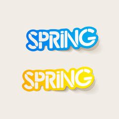 realistic design element: spring
