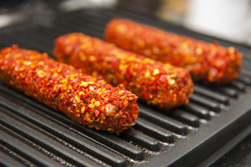 cevapcici - serbian sort of rolled minced beef, pork and lamb
