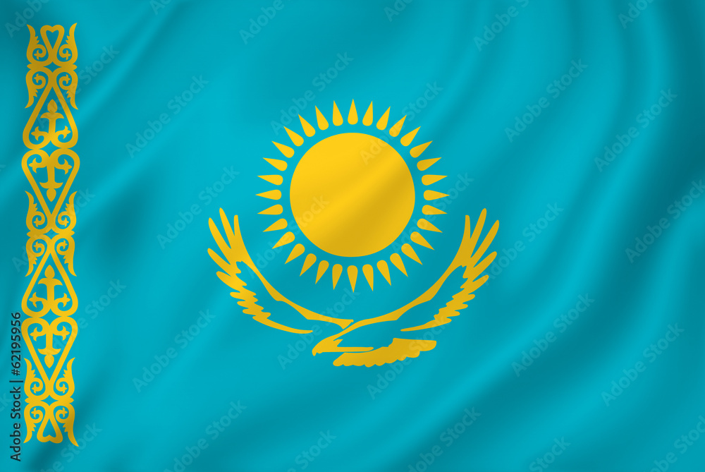 Wall mural Kazakhstan flag