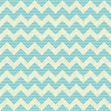 vector Seamless chevron pattern on linen turquoise canvas
