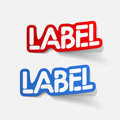 realistic design element: label