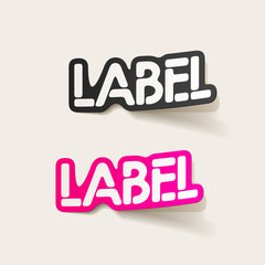 realistic design element: label