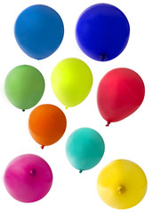balloons cut out on a white background