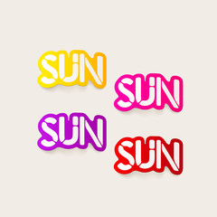 realistic design element: sun