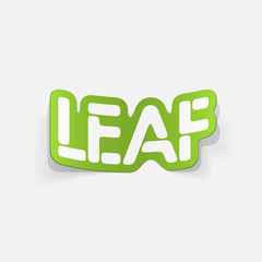 realistic design element: leaf