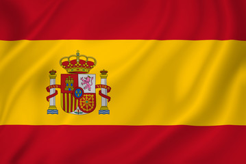 Spain flag - obrazy, fototapety, plakaty