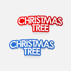 realistic design element: christmas tree