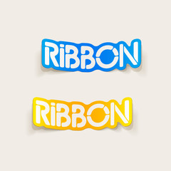 realistic design element: ribbon