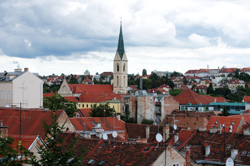 Fototapeta premium cityscape of Zagreb; Croatia
