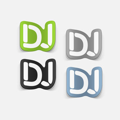 realistic design element: dj