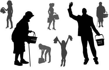 Vector silhouette of a people.