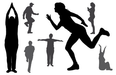Vector silhouette of a woman.