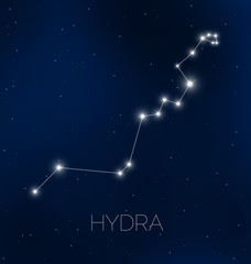 Hydra constellation in night sky © Hollygraphic