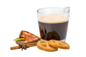 Dutch cookies with coffee