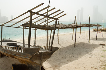 Sand storm in Abu Dhabi (United Arab Emirates)