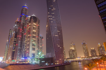 Dubai Marina (United Arab Emirates) at night