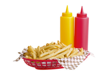 French fries in basket