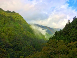 Rainbow across the valley