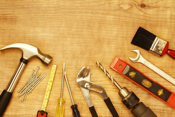 Tools on wood