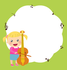 Little girl and violin