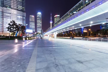 Foto op Plexiglas night scene of modern city © zhu difeng