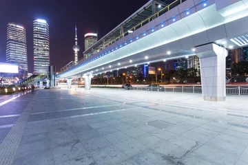 Foto op Plexiglas night scene of modern city © zhu difeng