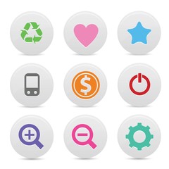 Website buttons,Colorful version