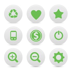 Website buttons,Green version,vector