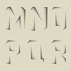 Rip paper Alphabet Set