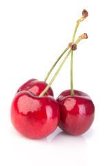 Fresh cherry berry on background