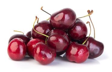 Fresh cherry berry on background