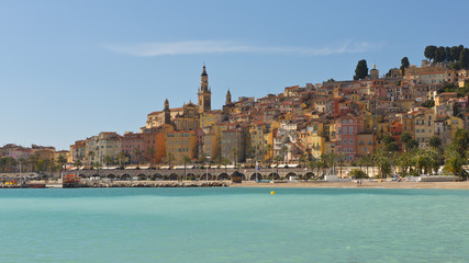 Naklejka premium The townscape of Menton.